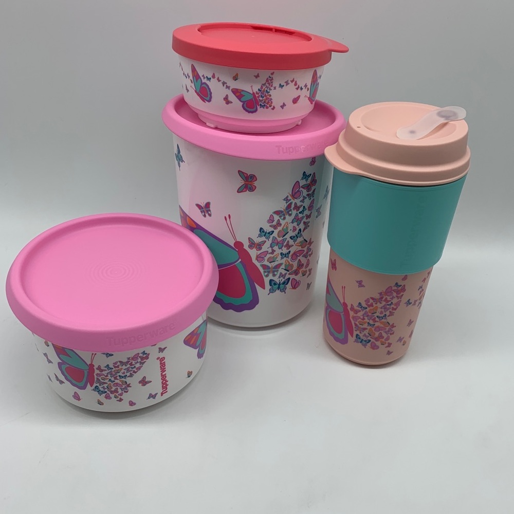 Tupperware Butterflies Set (4) Pieces